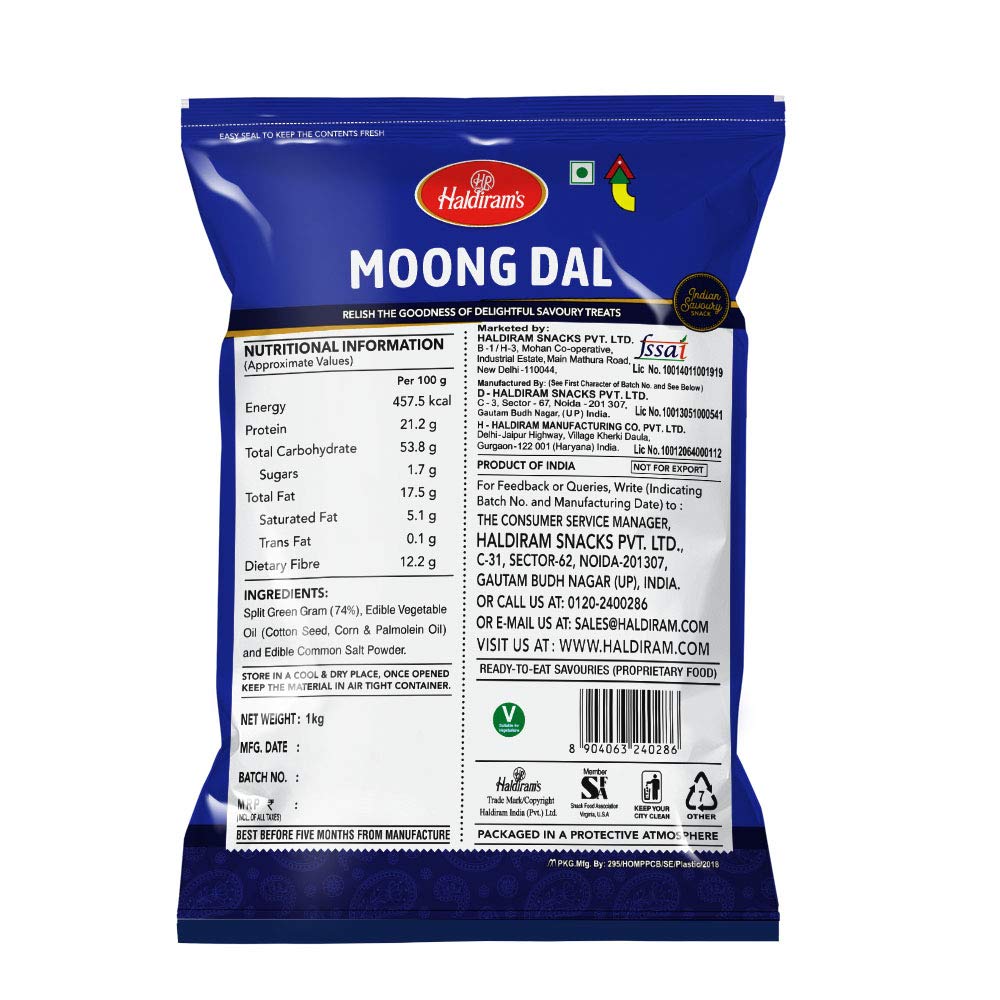 Haldiram's Moong Dal Namkeen- 1kg