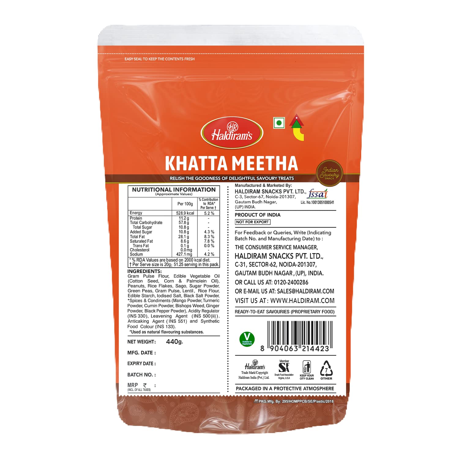 Haldiram's Khatta Meetha- 400g