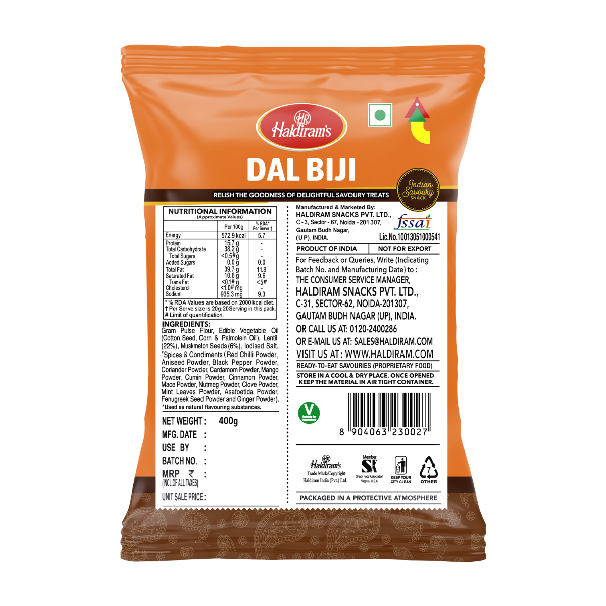 Haldiram's Dal Biji- 400g